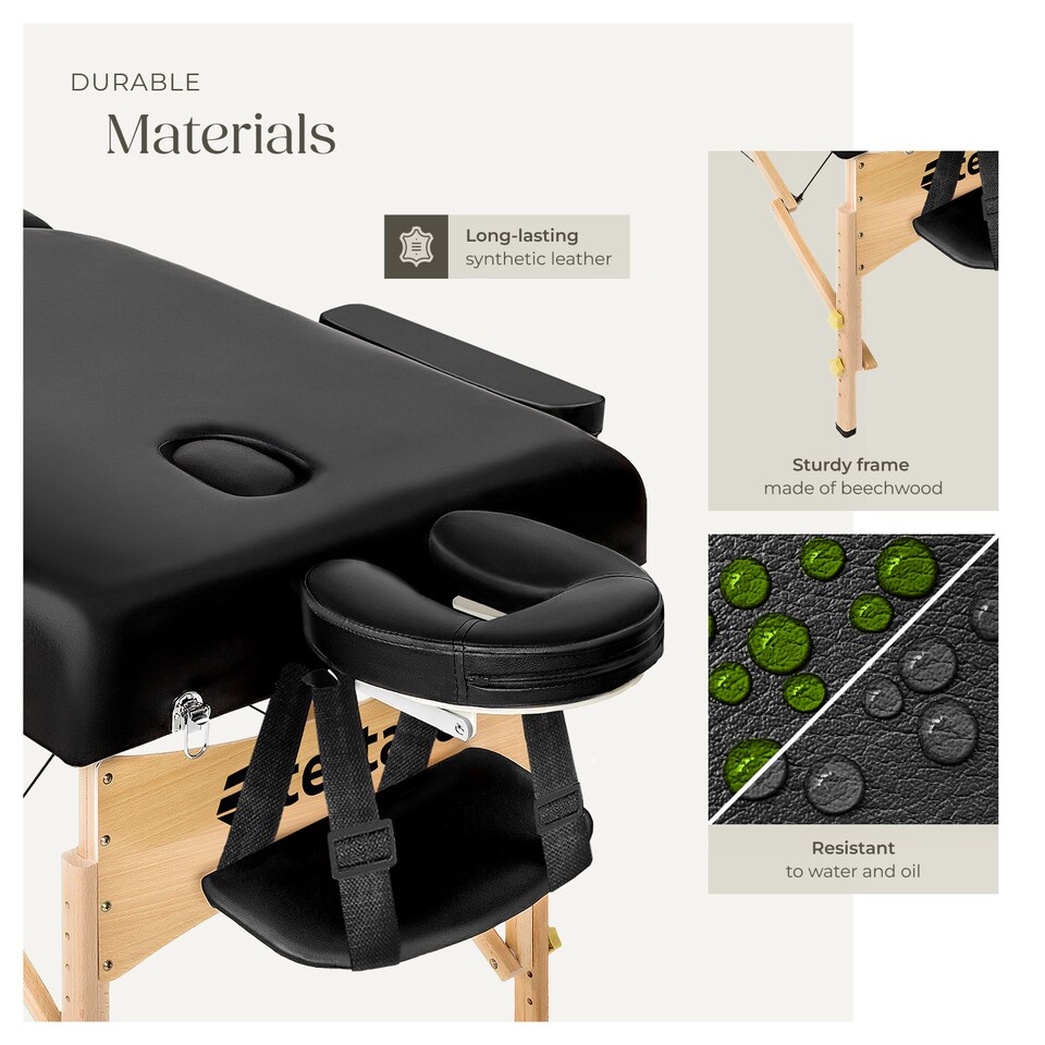 image 1 of 3 Zone Massage Table Somwang with Bolster Set | Black | black | 1