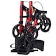 image 7 of COSTWAY Folding Rollator Walker Aluminium Mobility Aid Red | Red