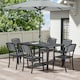 image 4 of Living and Home 1.5m Wood Effect Outdoor Dining Table, Grey | Grey