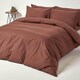 image 4 of Homescapes Chocolate Egyptian Cotton Flat Sheet 200 TC, King Brown | King