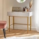 image 2 of BTFY Honeycomb Design Dressing Table with 2 Drawers White