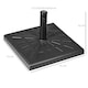 image 5 of Outsunny 19kg Resin Garden Parasol Base Holder, Square Outdoor Market Umbrella Stand Weight for Poles of 32mm, 38mm, and 48mm, Black