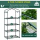 image 4 of Outsunny Mini Greenhouse 4-Tier Portable Plant House Shed PE Cover, White