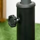 image 8 of Outsunny 19kg Resin Garden Parasol Base Holder, Square Outdoor Market Umbrella Stand Weight for Poles of 32mm, 38mm, and 48mm, Black