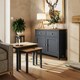 image 8 of Taberno Oak Nest Of 2 Tables Graphite Blue Blue