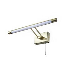 CGC LOIS Satin Brass LED Over Mirror /  Picture Light With Pull Cord Gold