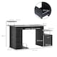 image 3 of HOMCOM Computer Desk PC Workstation with Drawer Shelves CPU Storage Rack Home Office Furniture (BLACK)