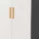 image 4 of Cleveland 2 Door Wardrobe - L52 x W80 x H192 cm - White/Grey Metal Effect | Grey