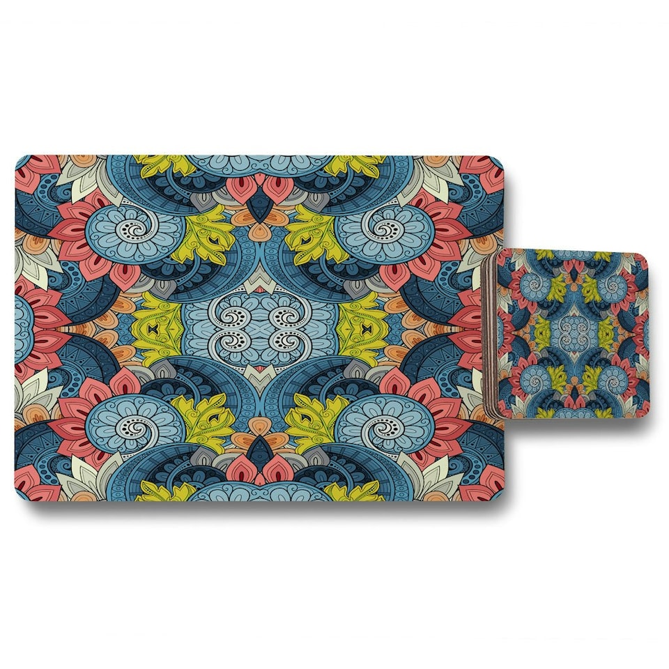 Tribal Pattern Ethnic (Placemat & Coaster Set)