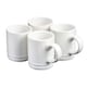image 3 of Cooks Professional 4pc Espresso Cup Set - Stoneware Mini Mugs - 100ml | White | White