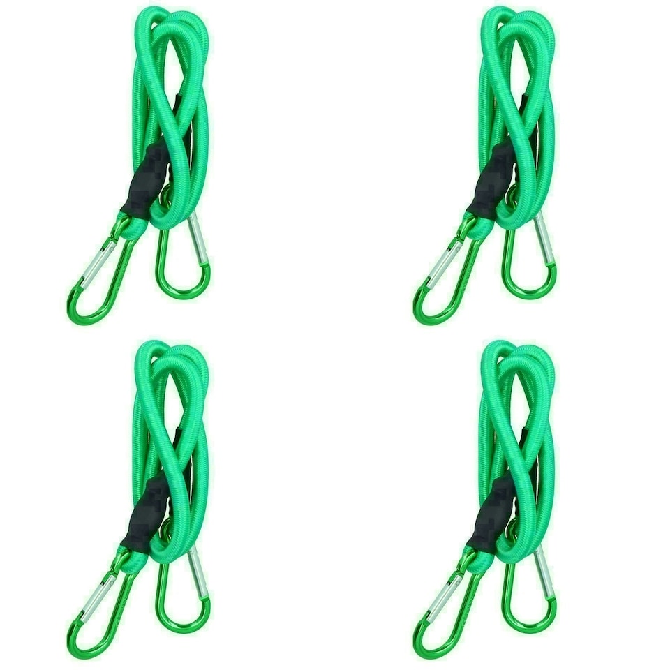 image 1 of 36" Bungee Rope with Carabiner Clips Cords Elastic Tie Down Fasteners 4pc
