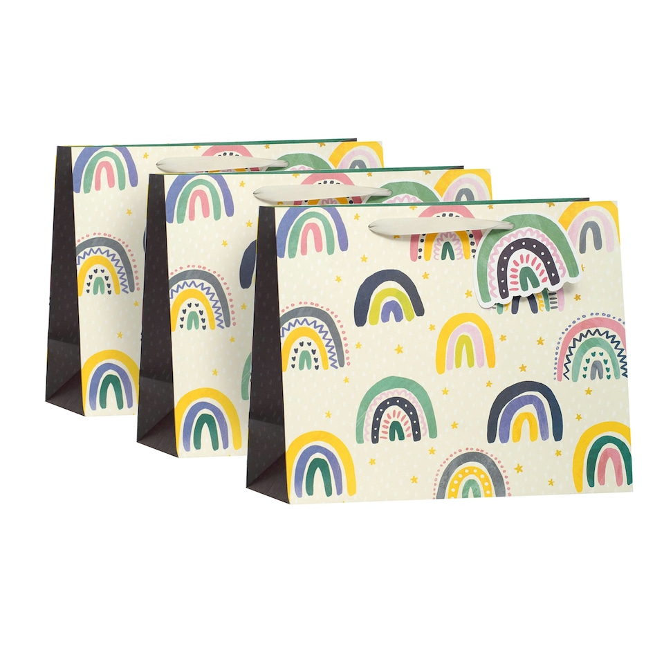 image 1 of Rainbow Large Gift Bag - Pack of 3