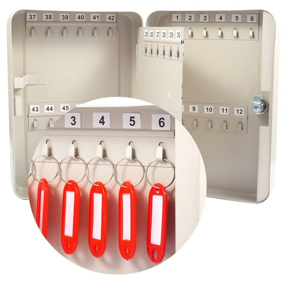 image 1 of Lockable 60 Key Holders Storage Steel Box