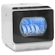 image 9 of HOMCOM Worktop Dishwasher w/ 4 Place Settings 6 Programs, Silver Tone