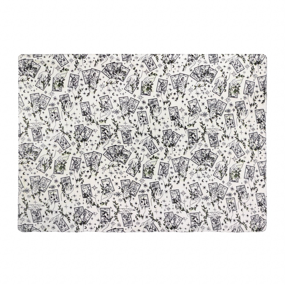 image 1 of Furn Celestial Stories Printed Fleece Throw | Green | Green | 1