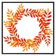 image 2 of Orange & red autumn leaves (Picture Frame) White | L