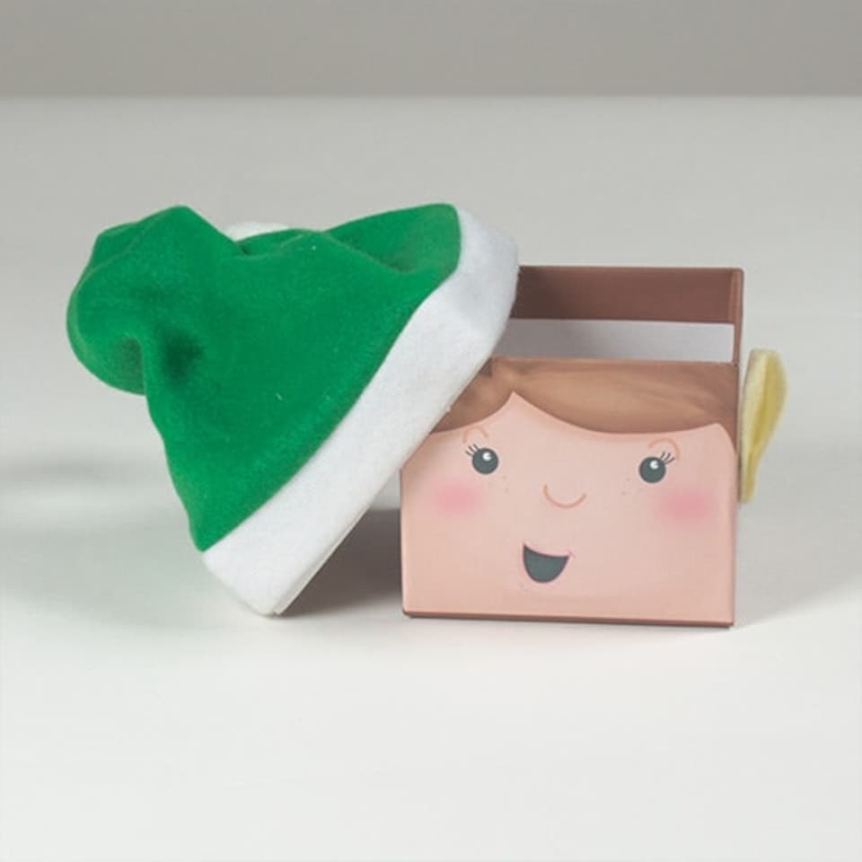 image 1 of Elf Christmas Plush Stackable Gift Boxes - Pack of 3