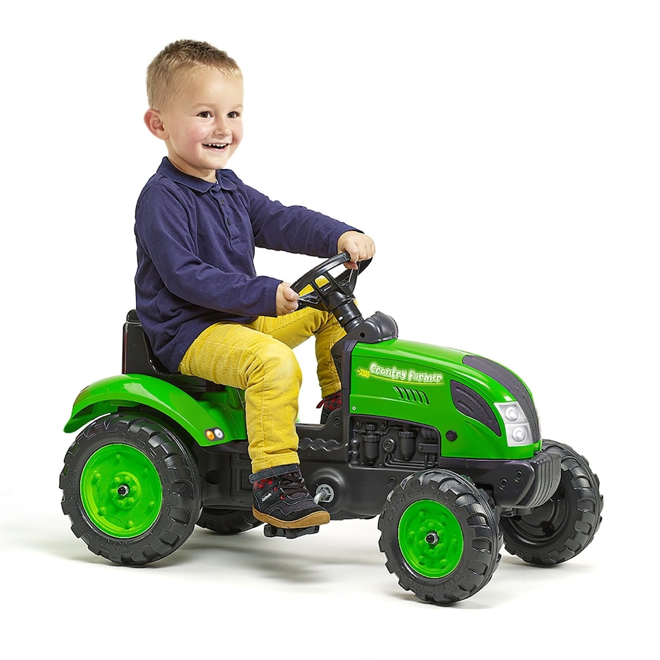 image 1 of Falk Country Farmer Pedal Tractor with Trailer