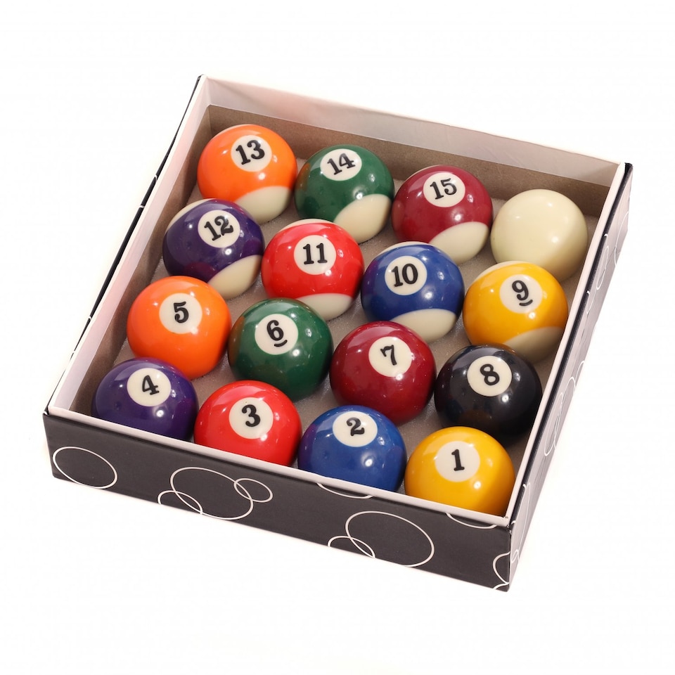 image 1 of Full Size UK Regulation 16 Spots and Stripes Pool Ball Set | Multi