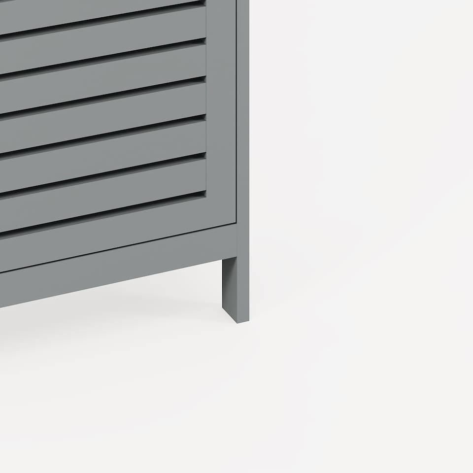 image 1 of Bergen Three Tier Shoe Cabinet | Grey | Grey
