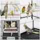 image 5 of Yaheetech 132 cm Tall Large Parrot Cage Rolling Metal Bird Cage Black