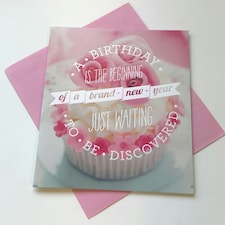 Cupcake Discovery Birthday Greetings Card Beginning Brand New Year