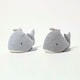 image 1 of Homescapes Set of 2 Grey Whale Doorstops