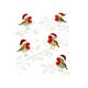 image 1 of 35cm Christmas Robin in Santa Hat Window Decal Decoration with Glitter