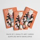 image 3 of White Cat Kimono Birthday Card Japanese Floral Set of 3 Greeting Cards Blank
