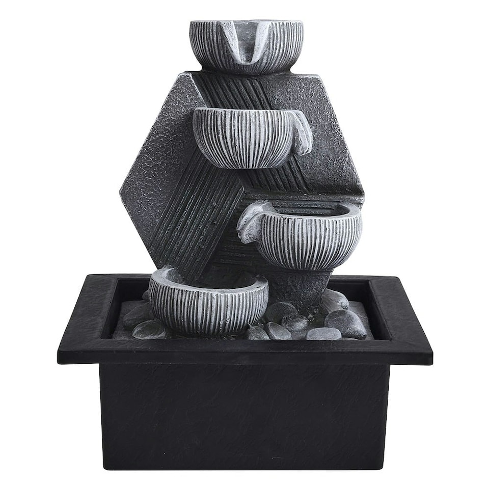 image 1 of Living and Home Garden Resin Fountain with LED Light
