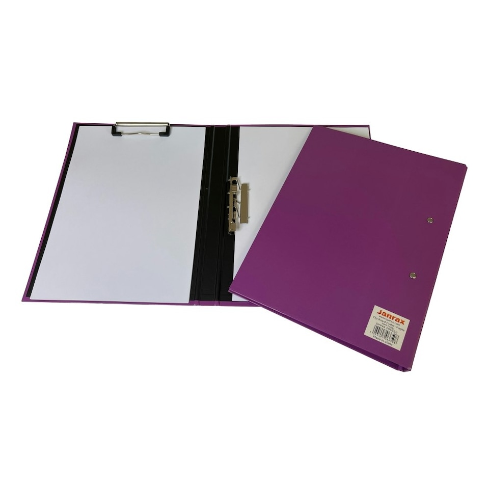 image 1 of Purple A4 Clipboard Document Clamp File Folder