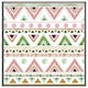image 4 of Colourful striped gold style triangles (Picutre Frame) White | XS