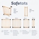 image 5 of Safetots Wooden Multi Panel Room Divider, up to 156cm, Natural Wood, 76cm Tall, Flexible Room Divider for Baby and Toddler | Cream | Natural