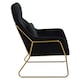 image 4 of Interiors by Premier Black Velvet Armchair, Easy Care Velvet Accent Armchair, Indoor Dining with Velvet Bedroom chair