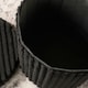 image 3 of OHS Soft Fleece Ribbed Round Foldable Footstool Seat Storage Organiser Ottoman Black