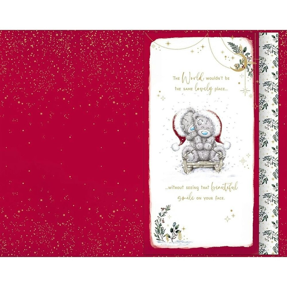 image 1 of Bears Kissing An Amazing Girlfriend Luxury Handmade Christmas Card