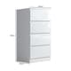 image 3 of FWStyle Carlton 4 Drawer Slim Tallboy Chest of Drawers White Gloss
