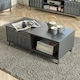 image 4 of Coffee Table 1 Drawer High Gloss Living Room Storage Furniture 1 Meter Wide Grey