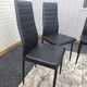 image 8 of Dining Chairs Set of 4 Black Leather Kitchen Chairs Black