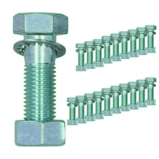 M16 (16mm) x 55mm High Tensile Tow Bar Ball Fixing Bolts Washers + Nuts 20 Pack