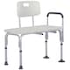 image 6 of HOMCOM Height Adjustable Shower Chair with Suction Cup Feet Armrest Backrest