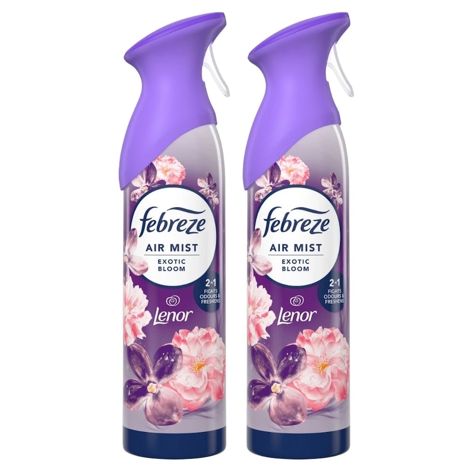 Febreze Exotic Bloom Air Freshener Spray 185ml 2 Pack