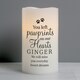 image 5 of Personalised Pawprints On Our Hearts LED Candle Cream