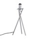 image 4 of First Choice Lighting Set of 2 Tripod Table Lamps with Navy Cotton Fabric Shades Chrome | Blue