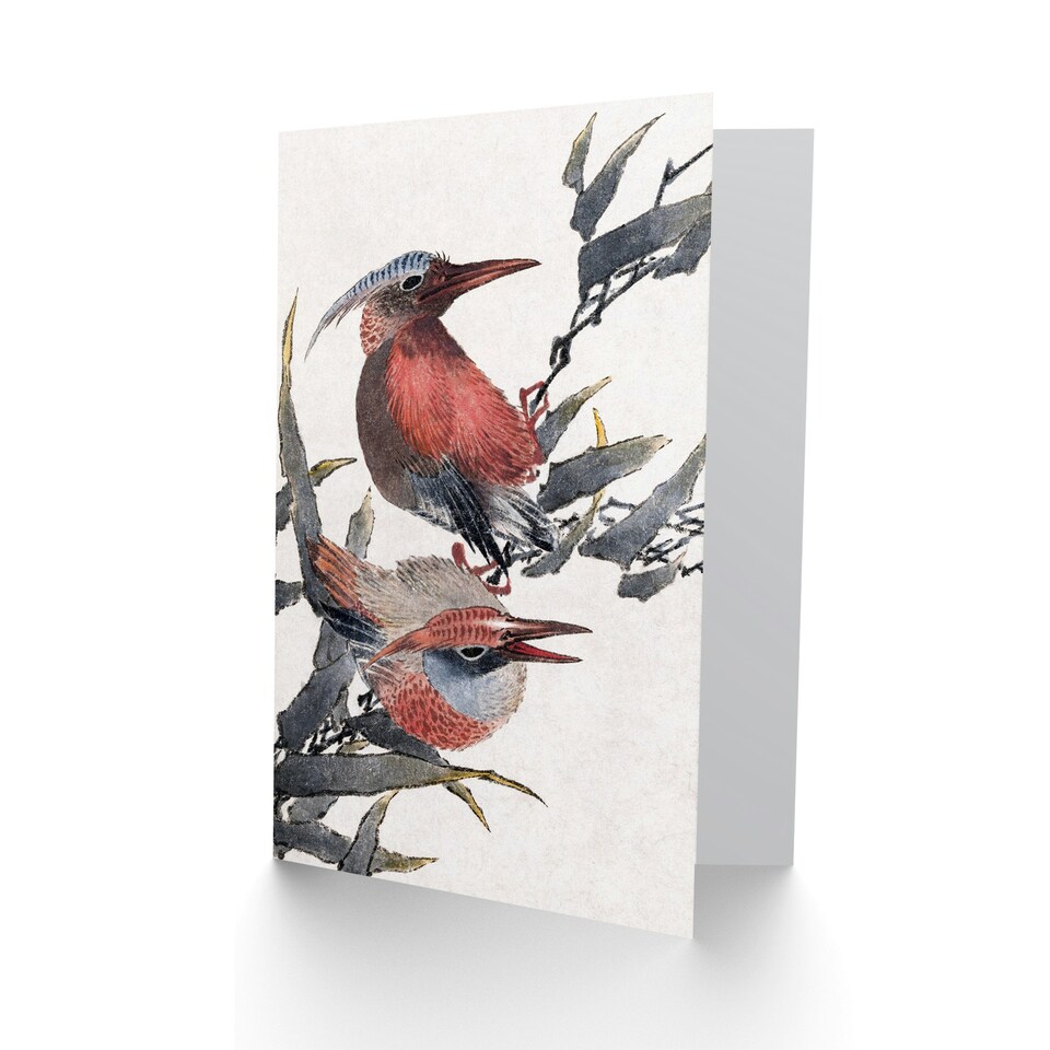 image 1 of Katsushika Hokusai Japanese Art Card Album of Sketches Birds 1841