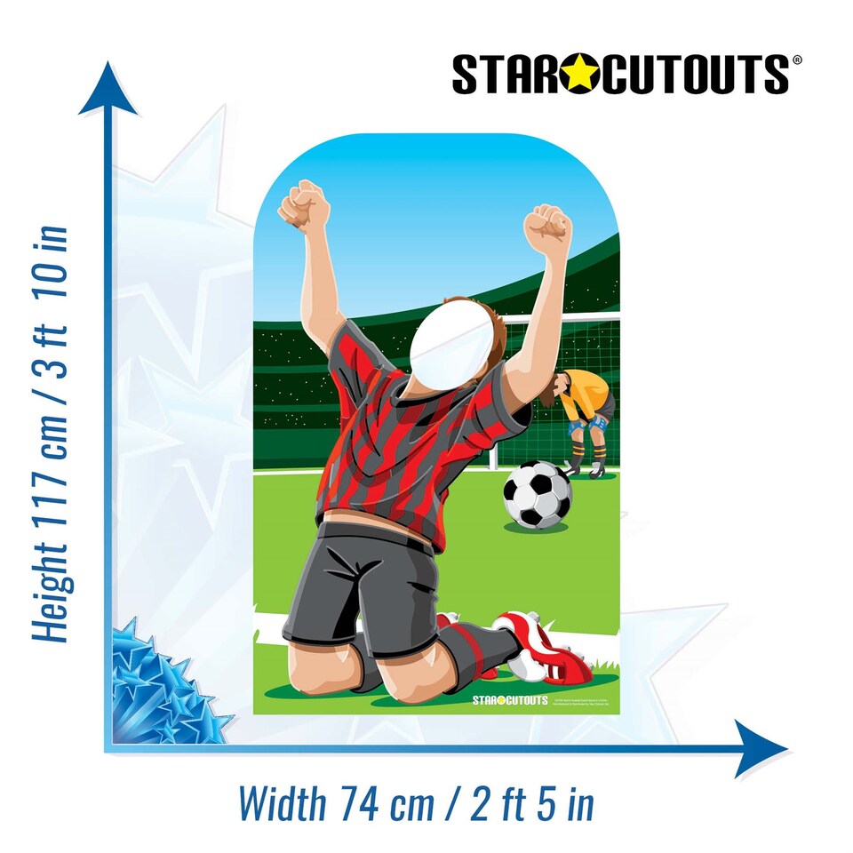 image 1 of World Football Tournament Goal Scoring Childrens Stand In Cardboard Cutout - 117cm
