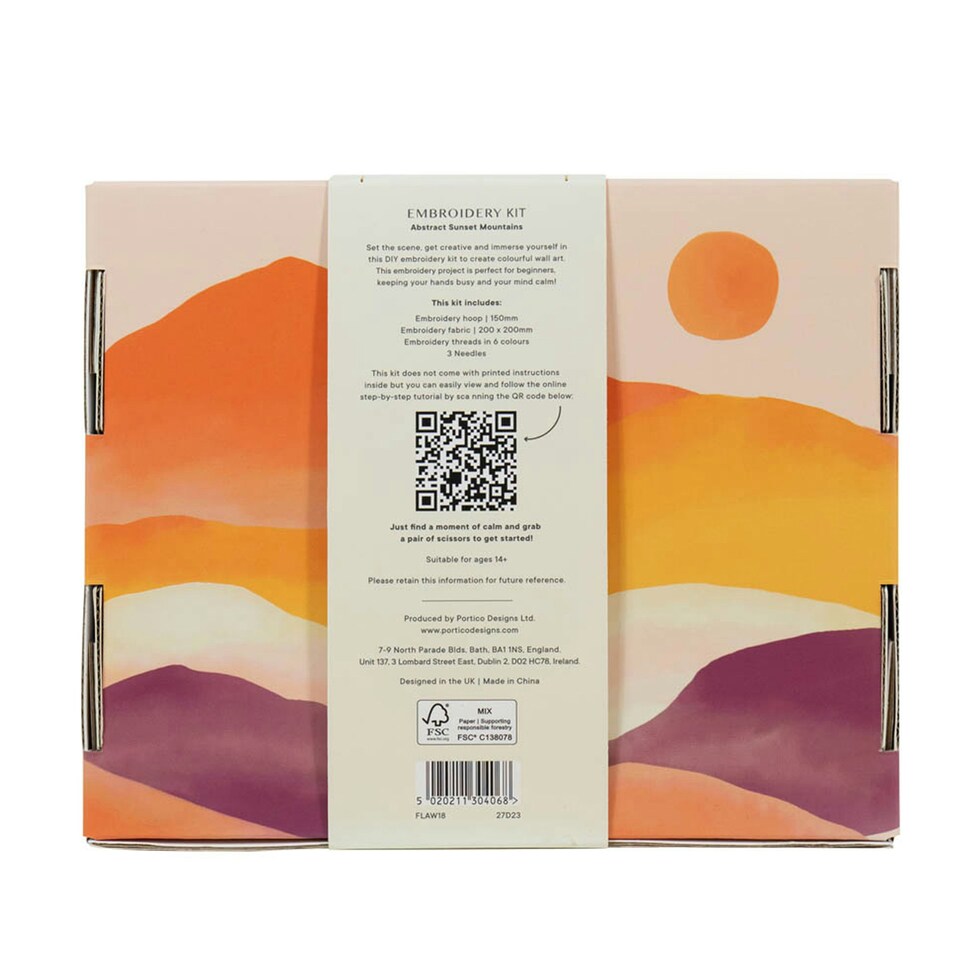 image 1 of Portico Designs Flawsome Abstract Sunset Embroidery Kit