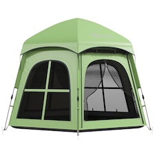 Outsunny Pop Up Tent 3000mm Waterproof for 3-4 Person Green | Green | Green | 280 x 240 x 158 cm