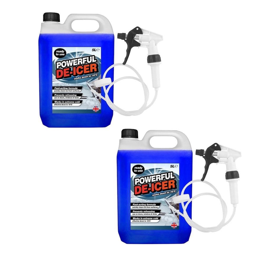 image 1 of 1 x 5L Powerful De-Icer Fast-Acting Formula Windscreen Ice Remover With Long Hose Trigger