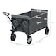 image 3 of Outsunny 120L Folding Collapsible Wagon with Adjustable Handle, Black